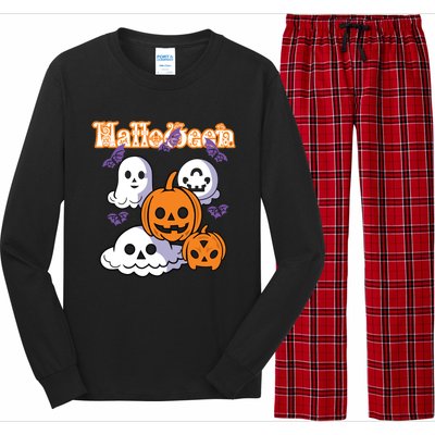 Halloween Scary Evil Pumpkin Long Sleeve Pajama Set