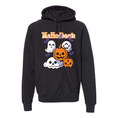 Halloween Scary Evil Pumpkin Premium Hoodie