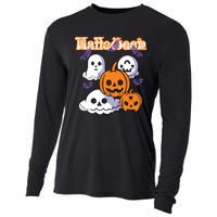 Halloween Scary Evil Pumpkin Cooling Performance Long Sleeve Crew