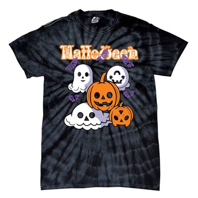 Halloween Scary Evil Pumpkin Tie-Dye T-Shirt