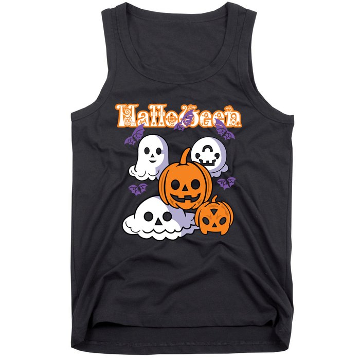 Halloween Scary Evil Pumpkin Tank Top