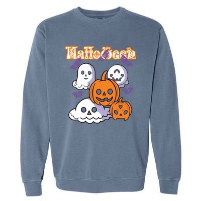 Halloween Scary Evil Pumpkin Garment-Dyed Sweatshirt