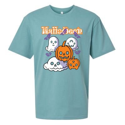 Halloween Scary Evil Pumpkin Sueded Cloud Jersey T-Shirt