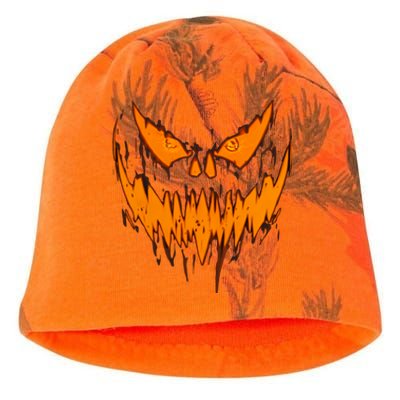 Halloween Scary Evil Pumpkin Face Jack O Lantern Design Cool Gift Kati - Camo Knit Beanie