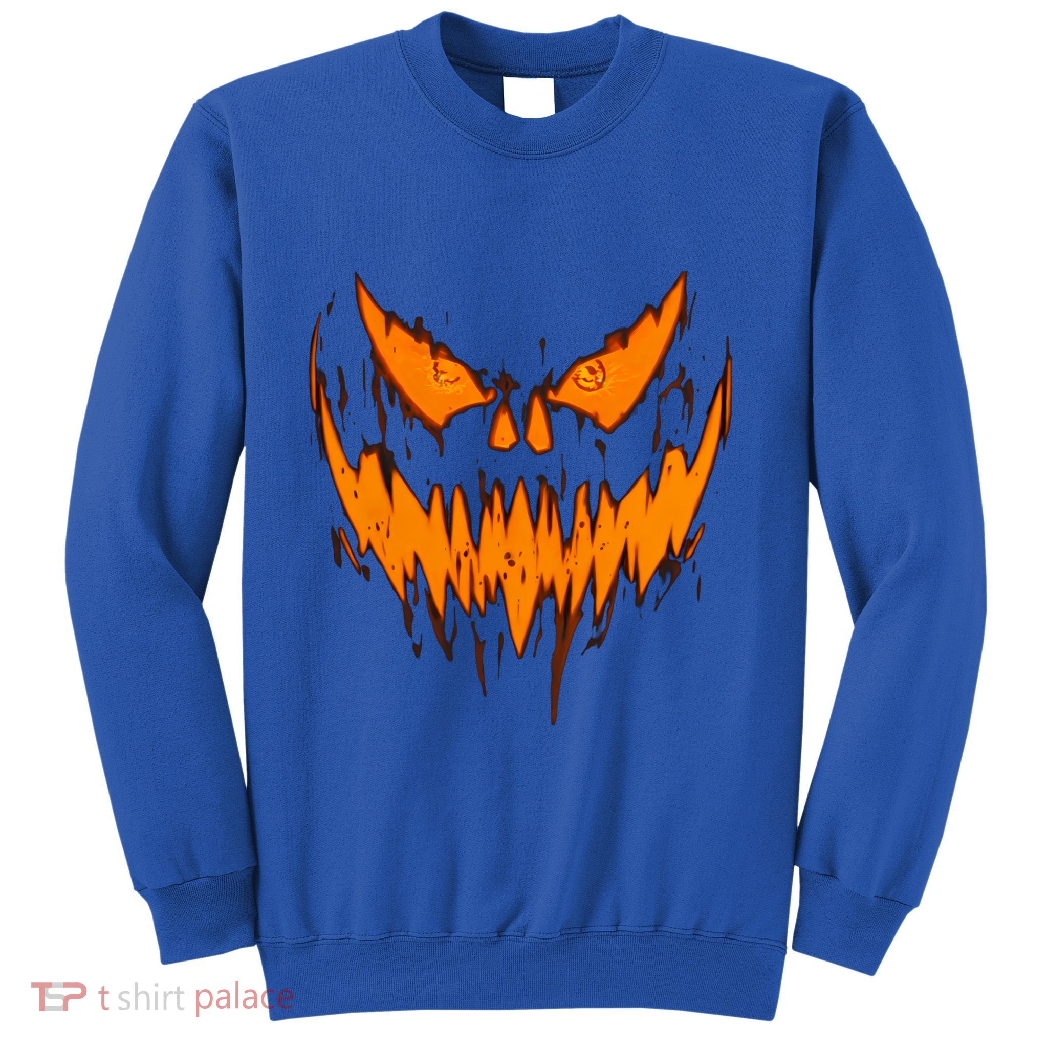 Halloween Scary Evil Pumpkin Face Jack O Lantern Design Cool Gift Sweatshirt