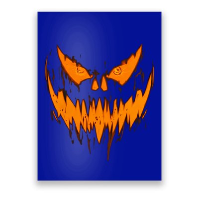 Halloween Scary Evil Pumpkin Face Jack O Lantern Design Cool Gift Poster