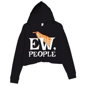 Hognose Snake EW People | Gift For Western Hoggy Crop Fleece Hoodie