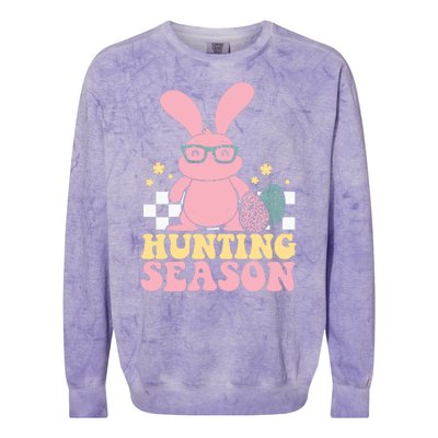 Hunting Season Easter Eggs Bunny Holiday Colorblast Crewneck Sweatshirt