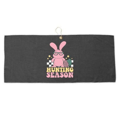 Hunting Season Easter Eggs Bunny Holiday Large Microfiber Waffle Golf Towel