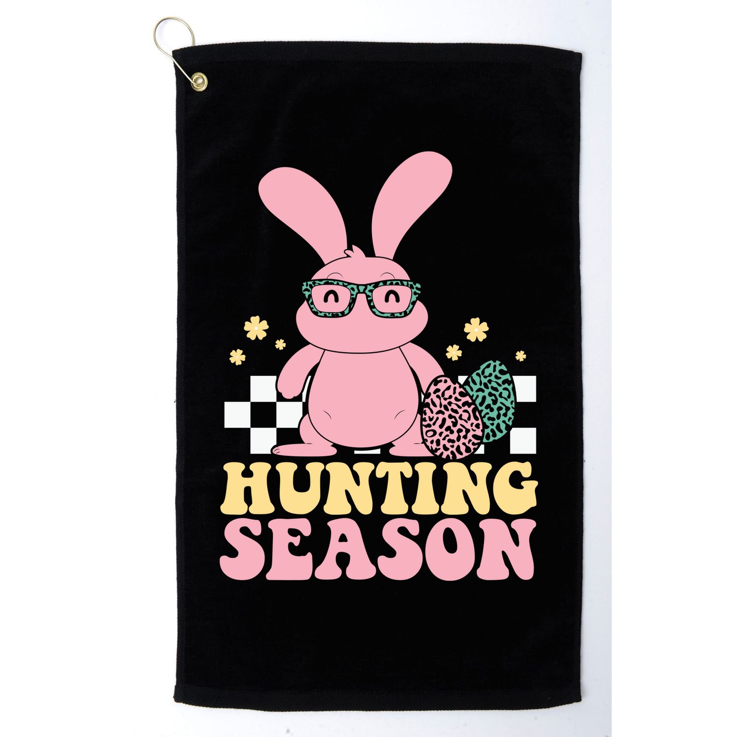 Hunting Season Easter Eggs Bunny Holiday Golf Towel
