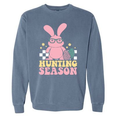 Hunting Season Easter Eggs Bunny Holiday Garment-Dyed Sweatshirt