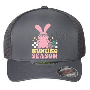 Hunting Season Easter Eggs Bunny Holiday Flexfit Unipanel Trucker Cap