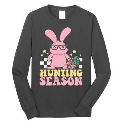 Hunting Season Easter Eggs Bunny Holiday Long Sleeve Shirt