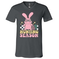 Hunting Season Easter Eggs Bunny Holiday V-Neck T-Shirt