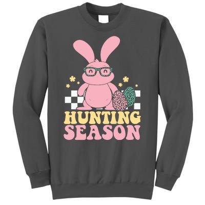 Hunting Season Easter Eggs Bunny Holiday Tall Sweatshirt