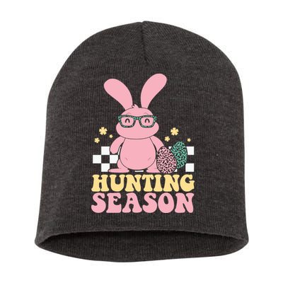 Hunting Season Easter Eggs Bunny Holiday Short Acrylic Beanie
