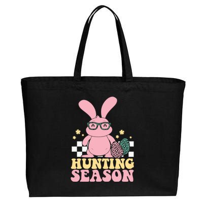 Hunting Season Easter Eggs Bunny Holiday Cotton Canvas Jumbo Tote