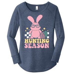 Hunting Season Easter Eggs Bunny Holiday Women's Perfect Tri Tunic Long Sleeve Shirt