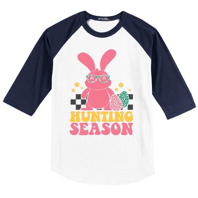 Hunting Season Easter Eggs Bunny Holiday Baseball Sleeve Shirt