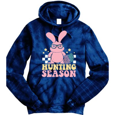 Hunting Season Easter Eggs Bunny Holiday Tie Dye Hoodie