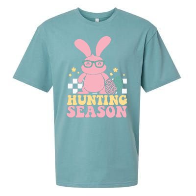 Hunting Season Easter Eggs Bunny Holiday Sueded Cloud Jersey T-Shirt