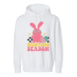 Hunting Season Easter Eggs Bunny Holiday Garment-Dyed Fleece Hoodie