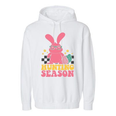 Hunting Season Easter Eggs Bunny Holiday Garment-Dyed Fleece Hoodie