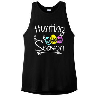 Hunting Season Egg Dear Easter Day Men Funny Ladies PosiCharge Tri-Blend Wicking Tank