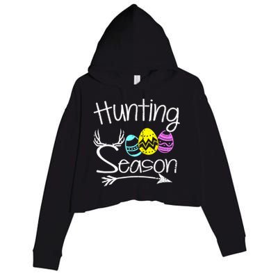 Hunting Season Egg Dear Easter Day Men Funny Crop Fleece Hoodie