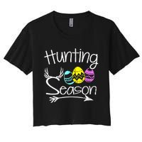 Hunting Season Egg Dear Easter Day Men Funny Women's Crop Top Tee