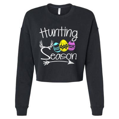 Hunting Season Egg Dear Easter Day Men Funny Cropped Pullover Crew