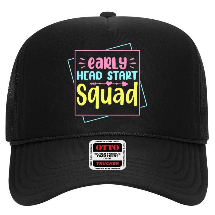 Headstart Squad Early Childhood Edu Teacher Back To School High Crown Mesh Back Trucker Hat