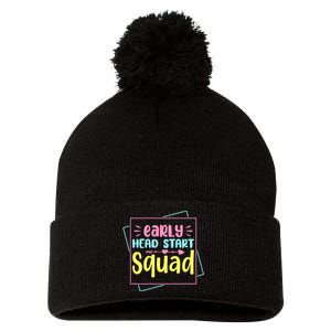 Headstart Squad Early Childhood Edu Teacher Back To School Pom Pom 12in Knit Beanie