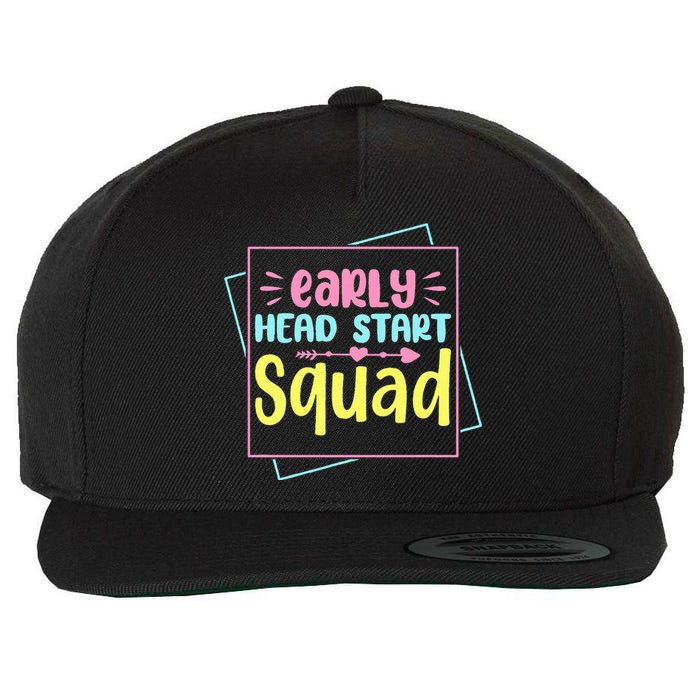 Headstart Squad Early Childhood Edu Teacher Back To School Wool Snapback Cap