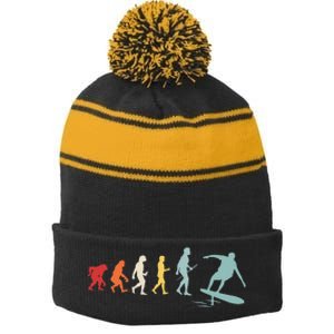 Hydrofoil Surfing Evolution Stripe Pom Pom Beanie