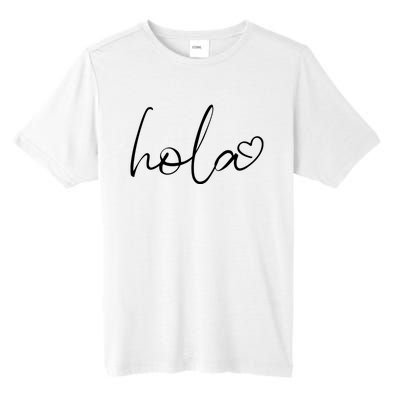 Hola Script Espanol Spanish Hello Love Heart Sayings Quote Tall Fusion ChromaSoft Performance T-Shirt