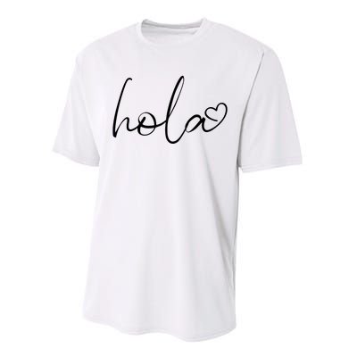 Hola Script Espanol Spanish Hello Love Heart Sayings Quote Performance Sprint T-Shirt