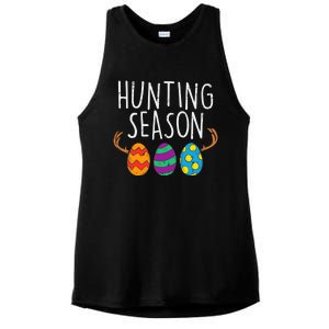 Hunting Season Eggs Deer Funny Easter Day Egg Hunt Hunter Ladies PosiCharge Tri-Blend Wicking Tank