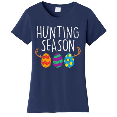 Hunting Season Eggs Deer Funny Easter Day Egg Hunt Hunter Women's T-Shirt