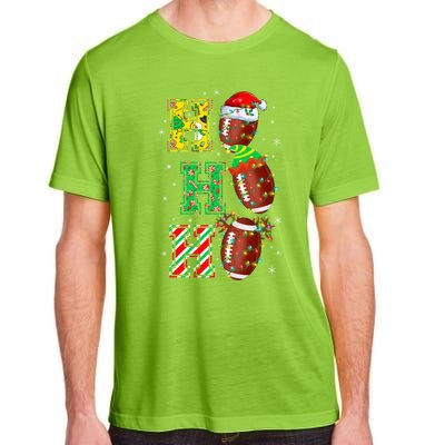 Hohoho Santa Elf Reindeer Football Balls And Christmas Lights Meaningful Gift Adult ChromaSoft Performance T-Shirt