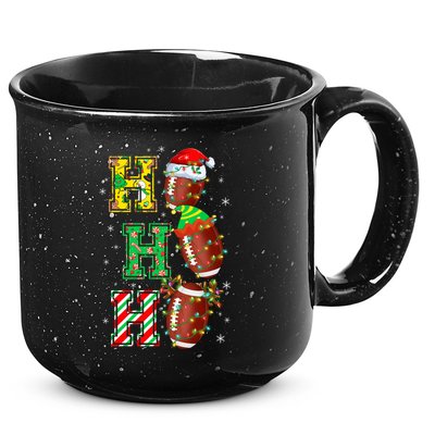 Hohoho Santa Elf Reindeer Football Balls And Christmas Lights Meaningful Gift 15oz Campfire Ceramic Mug