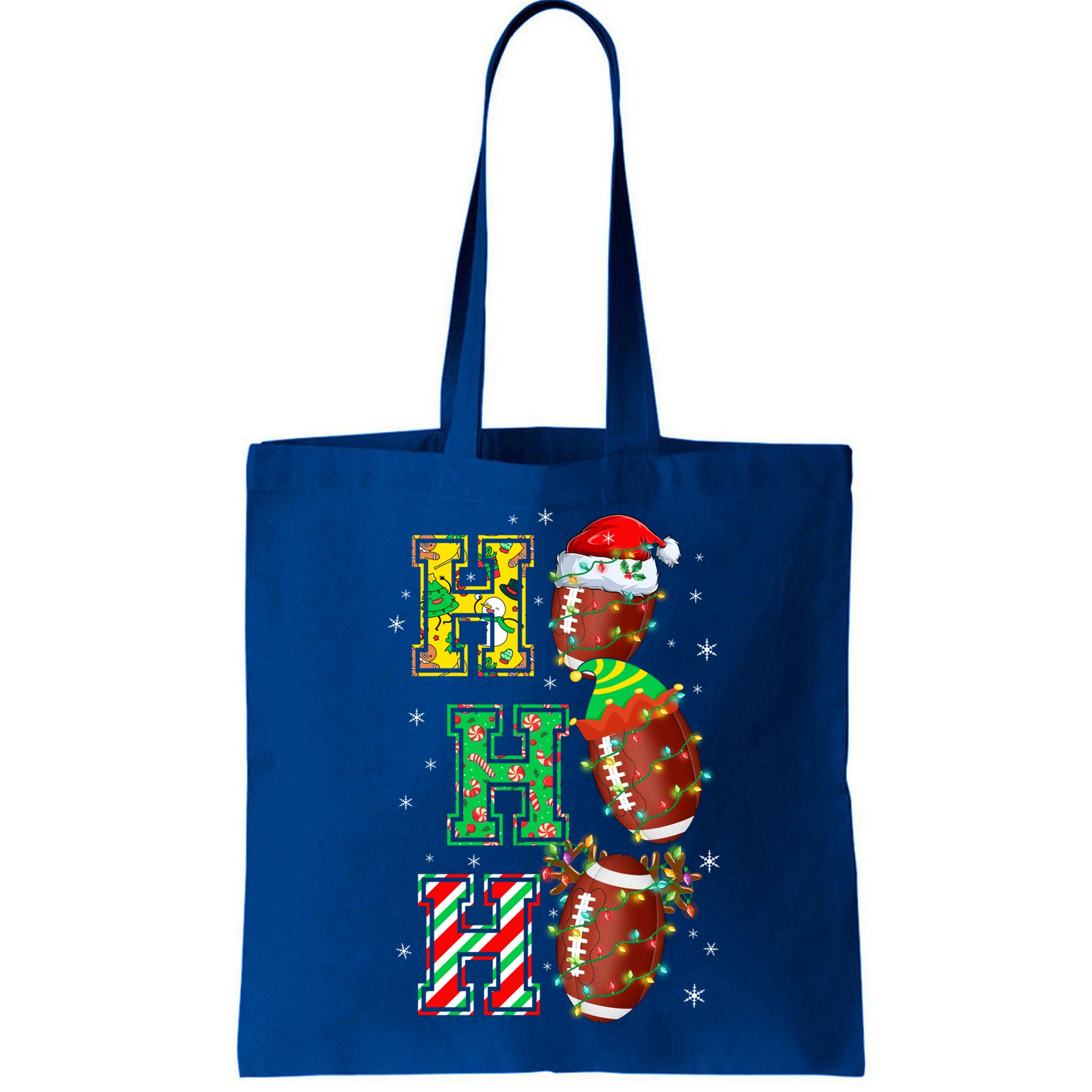 Hohoho Santa Elf Reindeer Football Balls And Christmas Lights Meaningful Gift Bag
