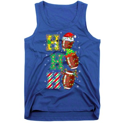 Hohoho Santa Elf Reindeer Football Balls And Christmas Lights Meaningful Gift Tank Top