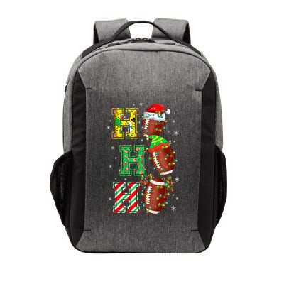 Hohoho Santa Elf Reindeer Football Balls And Christmas Lights Meaningful Gift Vector Backpack
