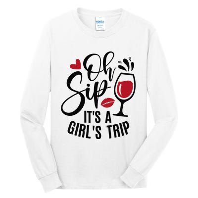 Hello Summer Family Vacation Oh Sip Its A Trip Tall Long Sleeve T-Shirt