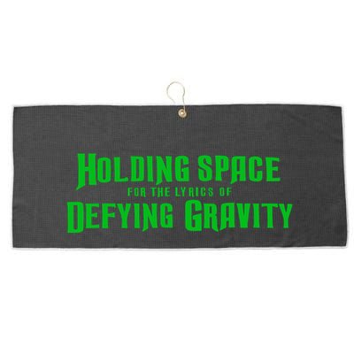 Holding Space For The Lyrics Of Defying Gravity Large Microfiber Waffle Golf Towel