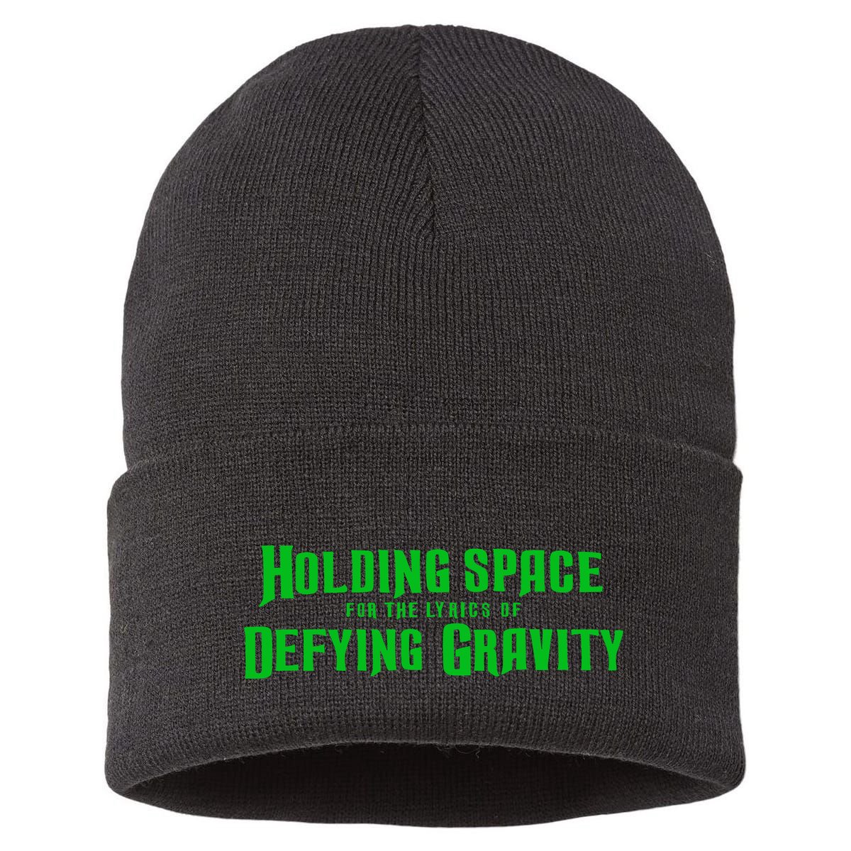 Holding Space For The Lyrics Of Defying Gravity Sustainable Knit Beanie