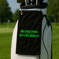 Holding Space For The Lyrics Of Defying Gravity Golf Towel