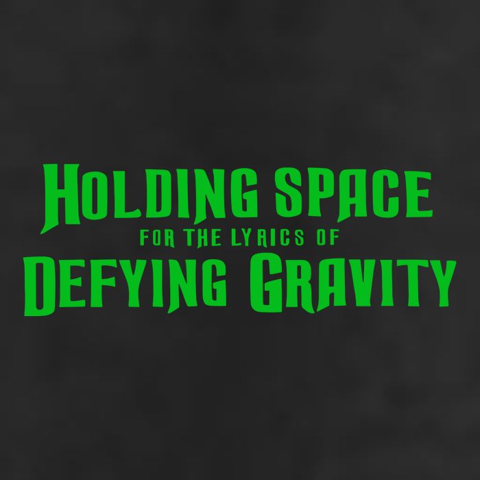 Holding Space For The Lyrics Of Defying Gravity Golf Towel