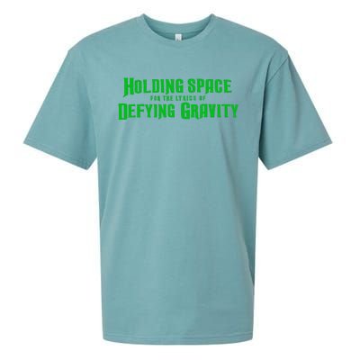 Holding Space For The Lyrics Of Defying Gravity Sueded Cloud Jersey T-Shirt